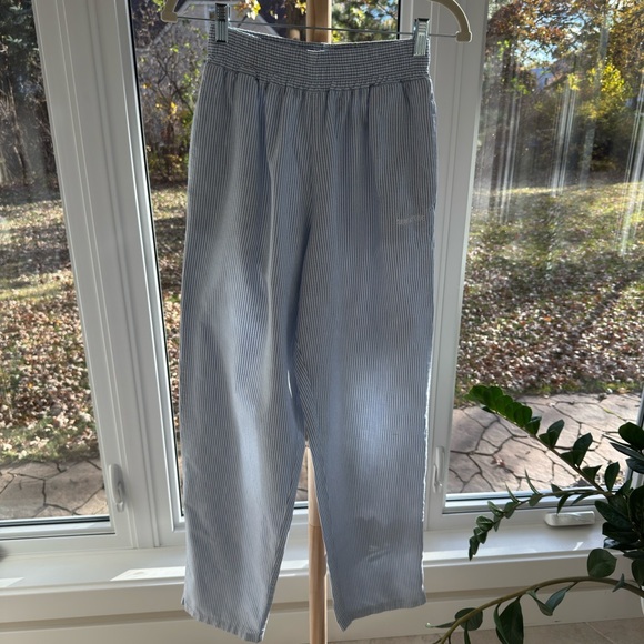Djerf Avenue Pants - Djerf Avenue Breezy Pants Light Blue Relaxed Fit Trousers Size XS